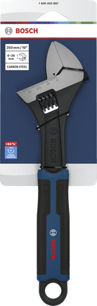 Cờ lê điều chỉnh Bosch 250 mm với phạm vi điều chỉnh 0-36 mm.